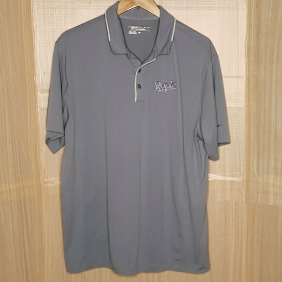 Nike Golf Mens Kansas City Royals Short Sleeve Polo Large - Picture 1 of 6